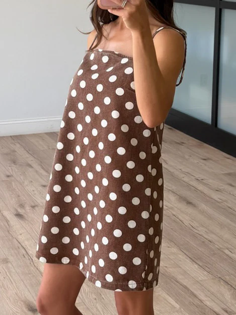 Noelle Denim Dress | Polka Dot - Image 3