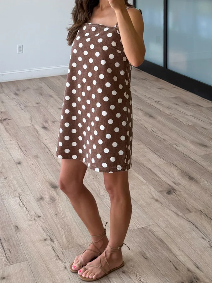 Noelle Denim Dress | Polka Dot - Image 4
