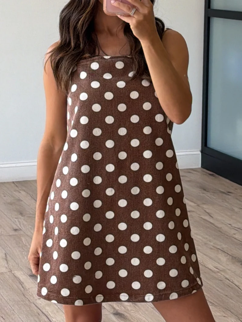 Noelle Denim Dress | Polka Dot - Image 6