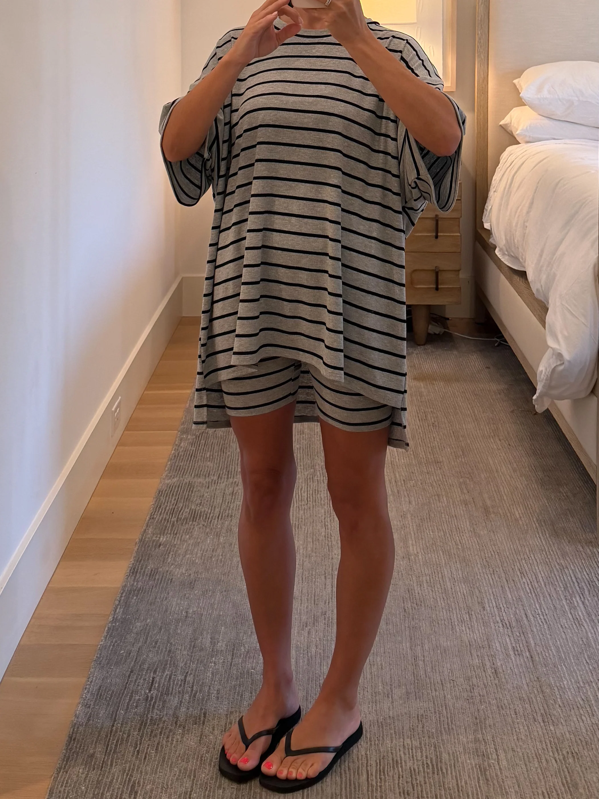 Novi Stripe Ribbed Tee + Shorts Set | 7 Colors Available - Image 12