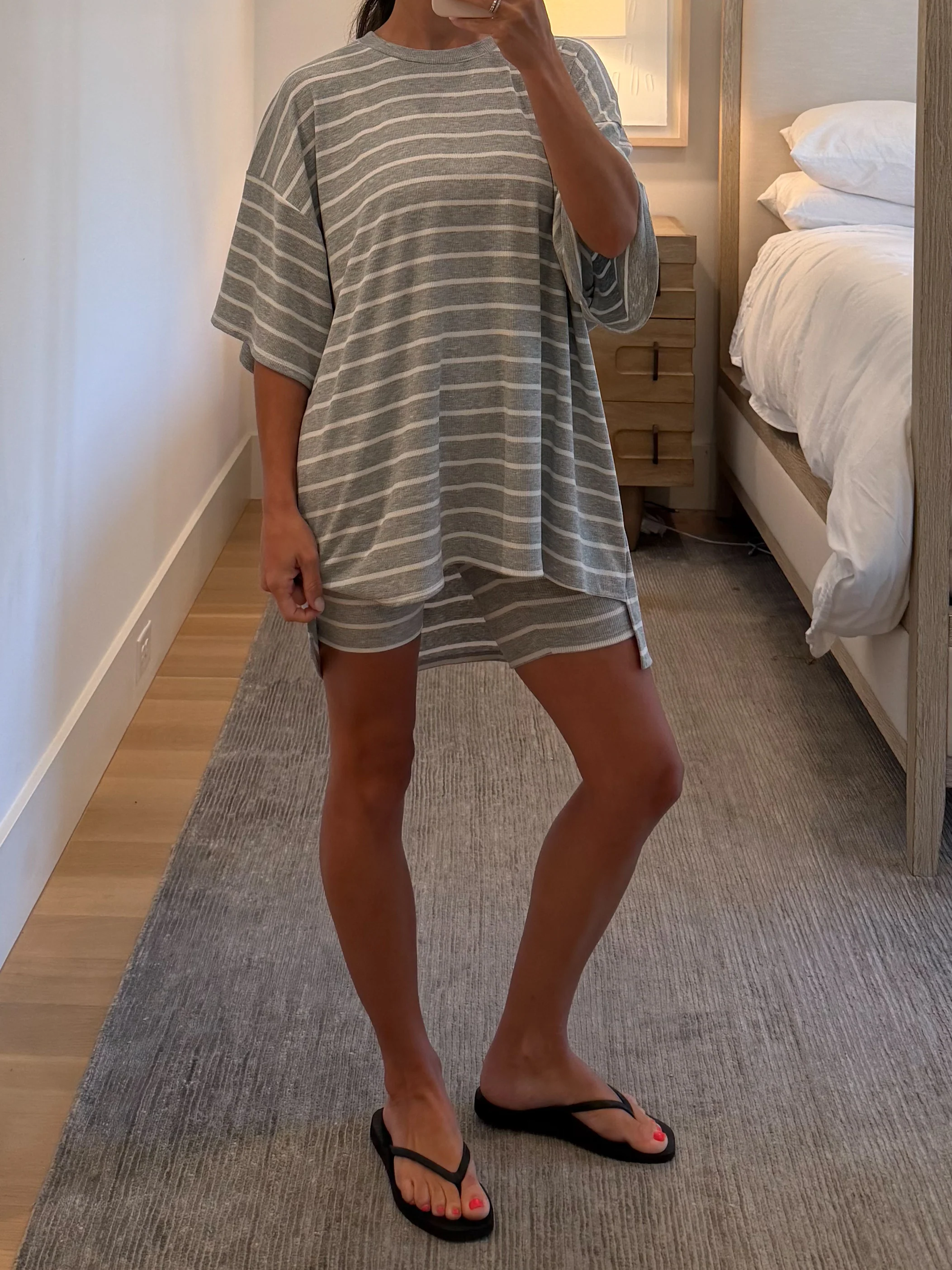 Novi Stripe Ribbed Tee + Shorts Set | 7 Colors Available - Image 21