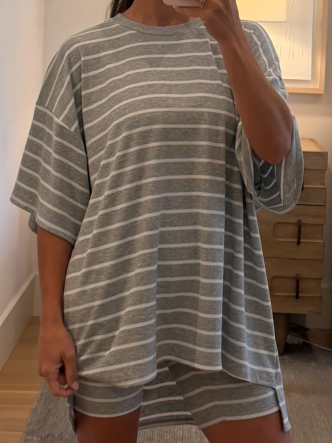 Novi Stripe Ribbed Tee + Shorts Set | 7 Colors Available - Image 28