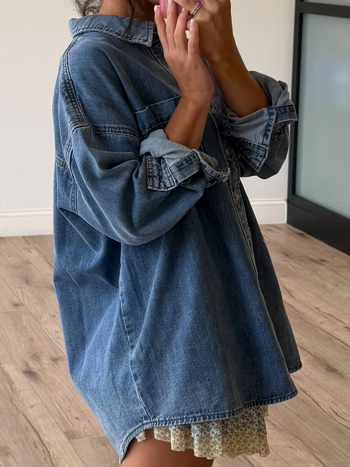 Old Soul Denim Shacket | Medium Wash | +Plus Available - Image 4