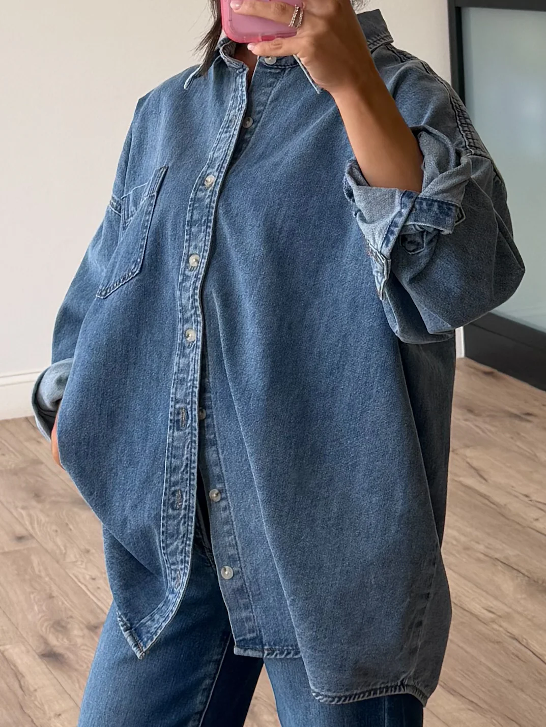 Old Soul Denim Shacket | Medium Wash | +Plus Available - Image 5