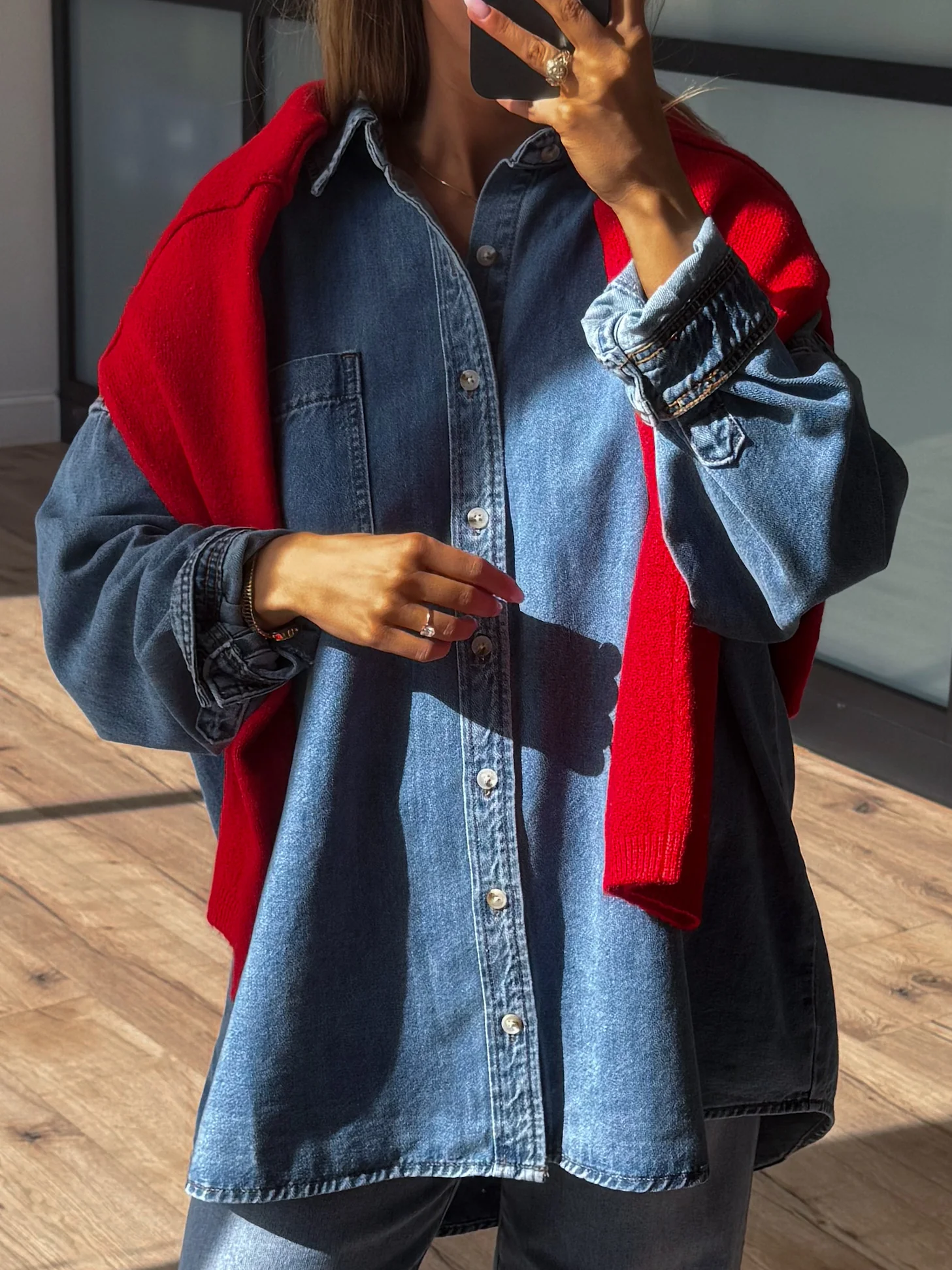 Old Soul Denim Shacket | Medium Wash | +Plus Available - Image 8