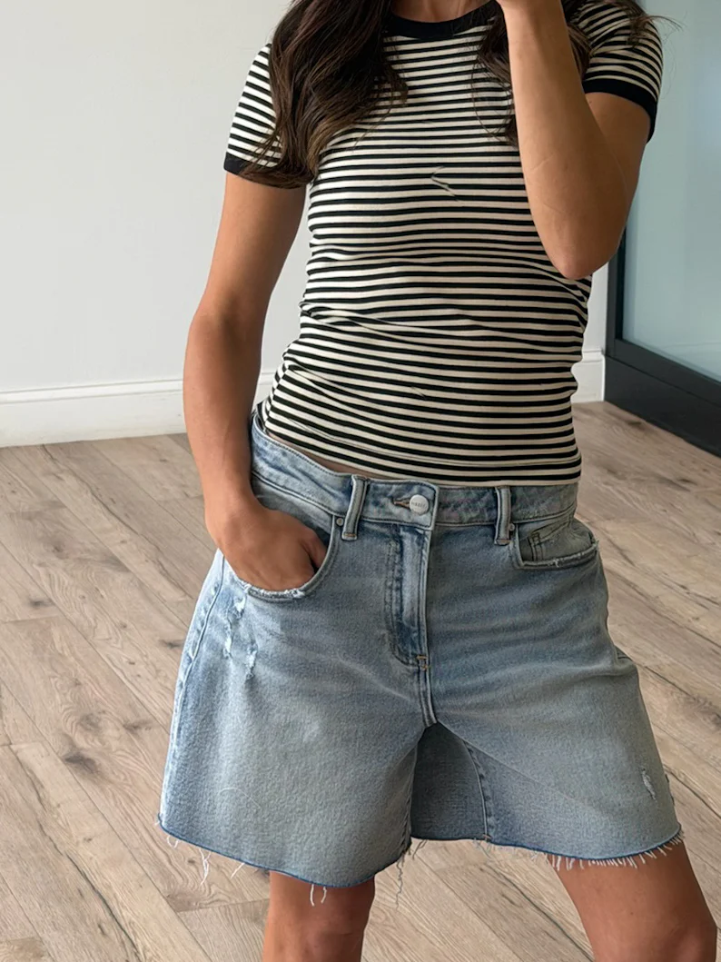 On With It Stripe Tee | Black - Image 5
