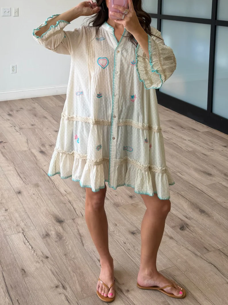 Paraiso Embroidered Dress - Image 2