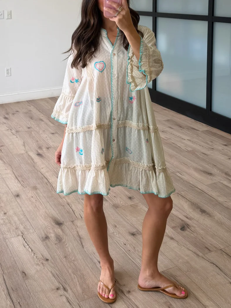 Paraiso Embroidered Dress - Image 4
