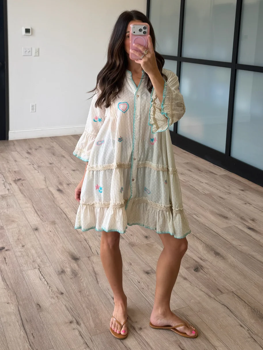 Paraiso Embroidered Dress - Image 5