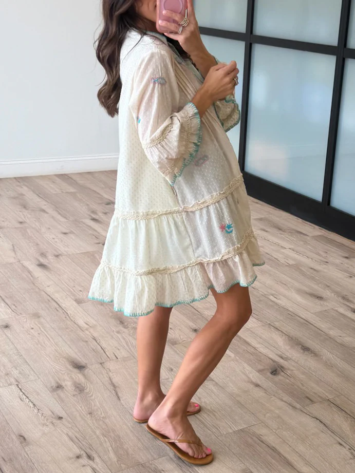 Paraiso Embroidered Dress - Image 6