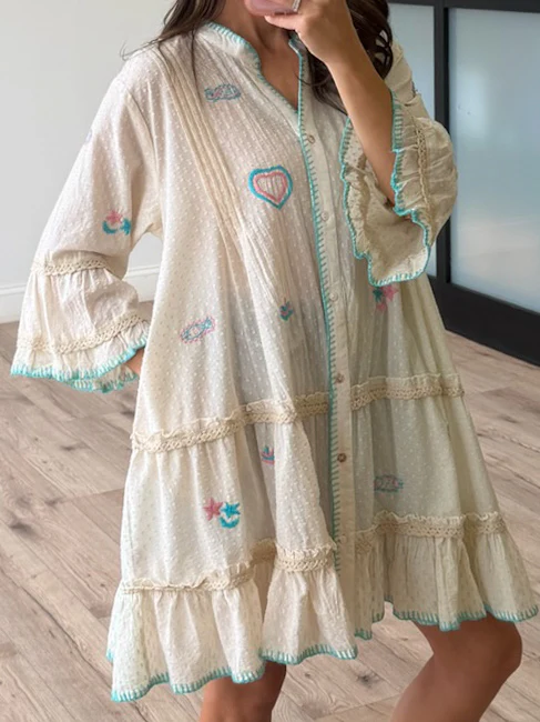 Paraiso Embroidered Dress - Image 7
