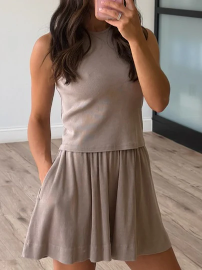 Power Play Skirt Set | Mocha - Image 5