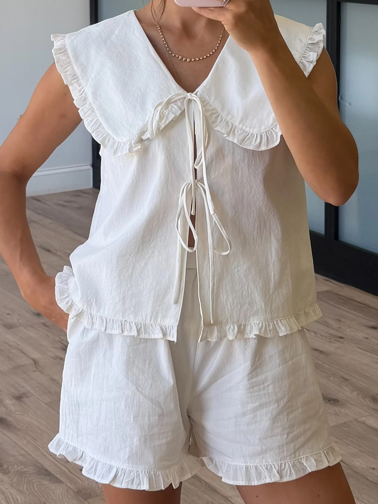 Pure Poise Ruffle Trim Shorts - Image 2