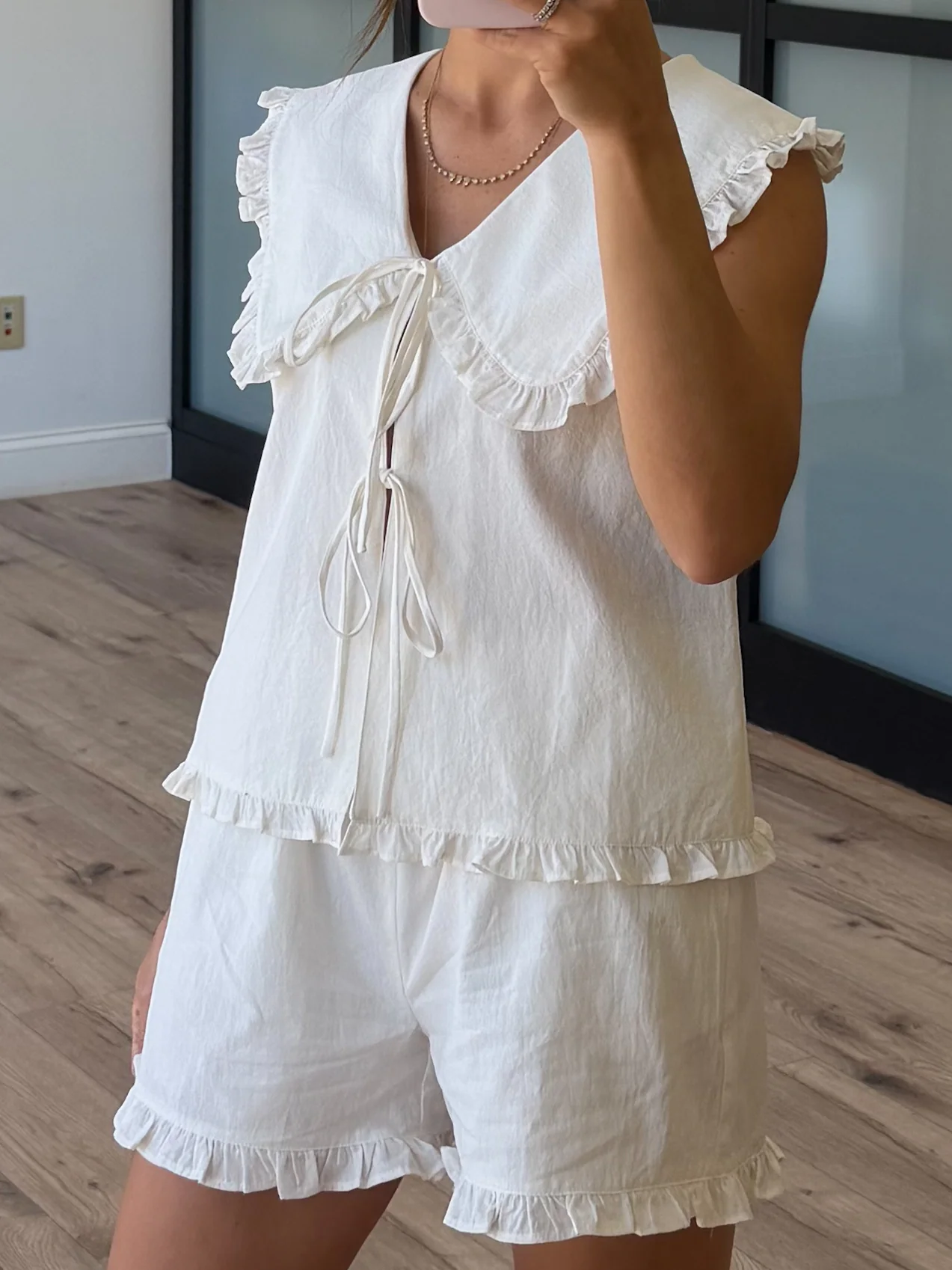 Pure Poise Ruffle Trim Shorts - Image 3