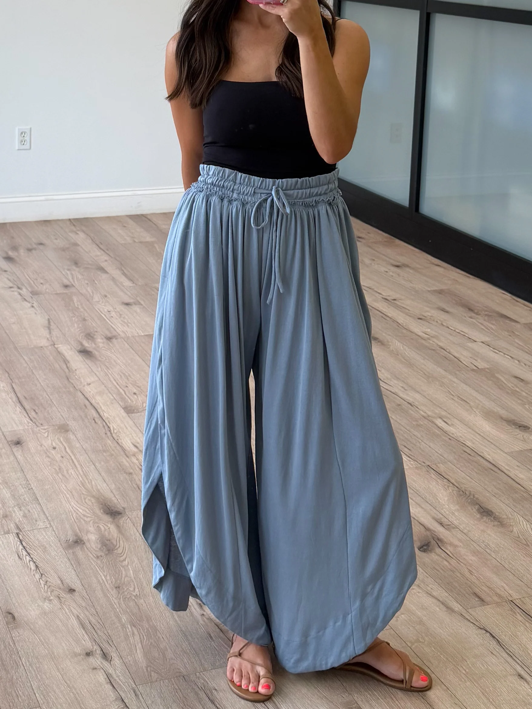 Pure Soul Tulip Pants | Dusty Blue - Image 2