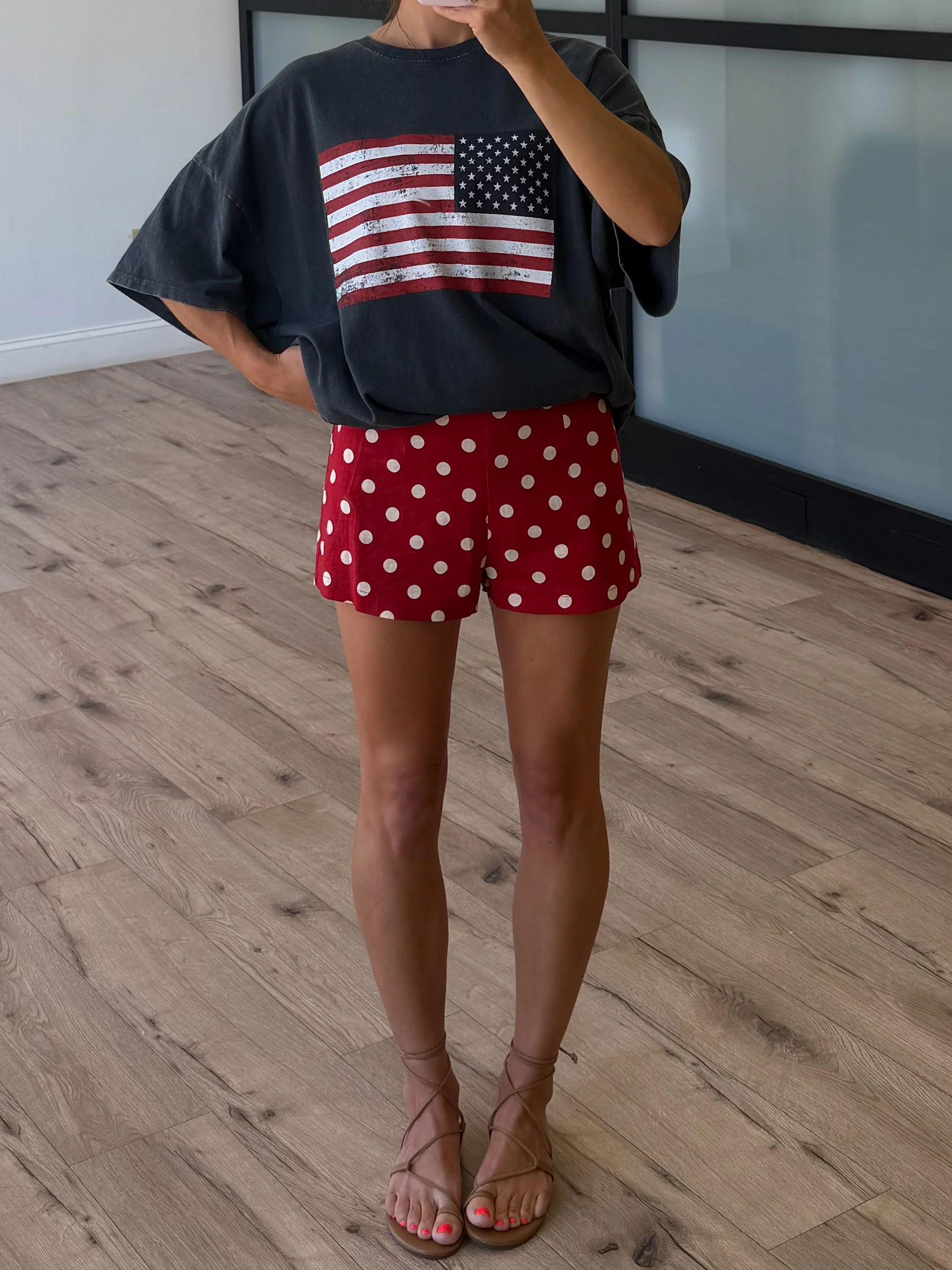 Ready Or Dot Linen Shorts - Image 4