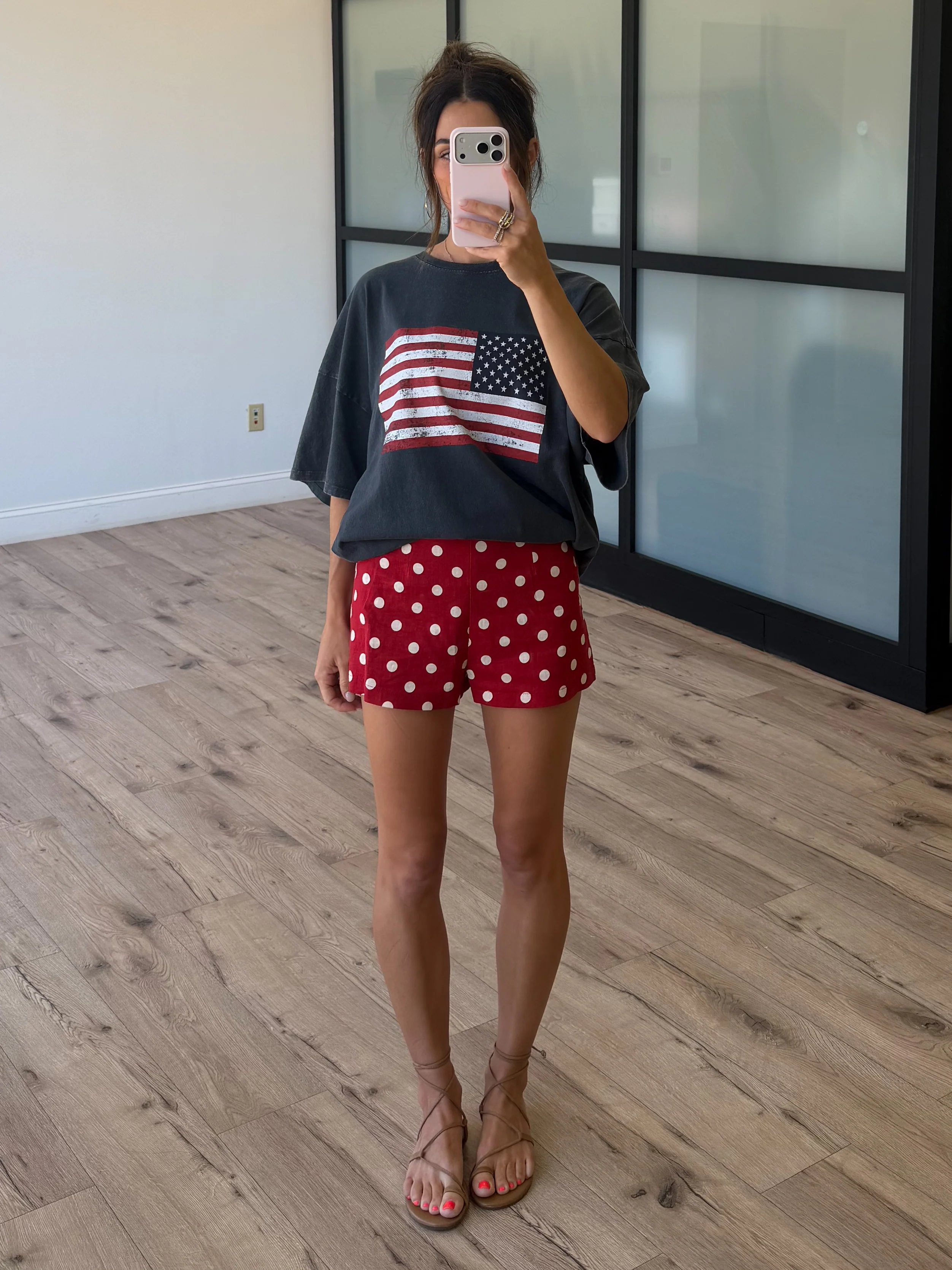 Ready Or Dot Linen Shorts - Image 8