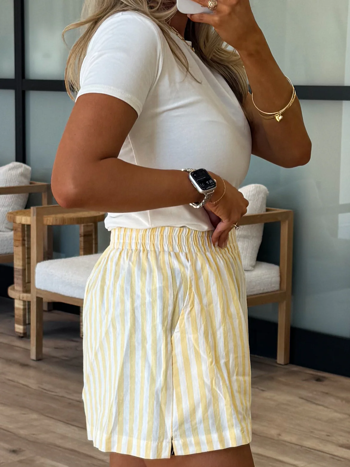 Rian Stripe Boxer Shorts | Lemon - Image 10