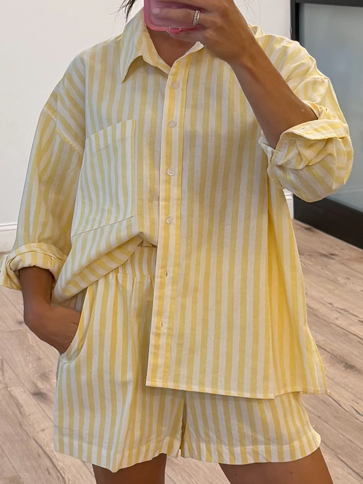 Rian Stripe Boxer Shorts | Lemon - Image 4