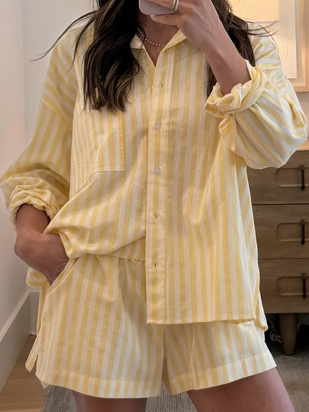Rian Stripe Button-Down | Lemon | RESTOCK - Image 5