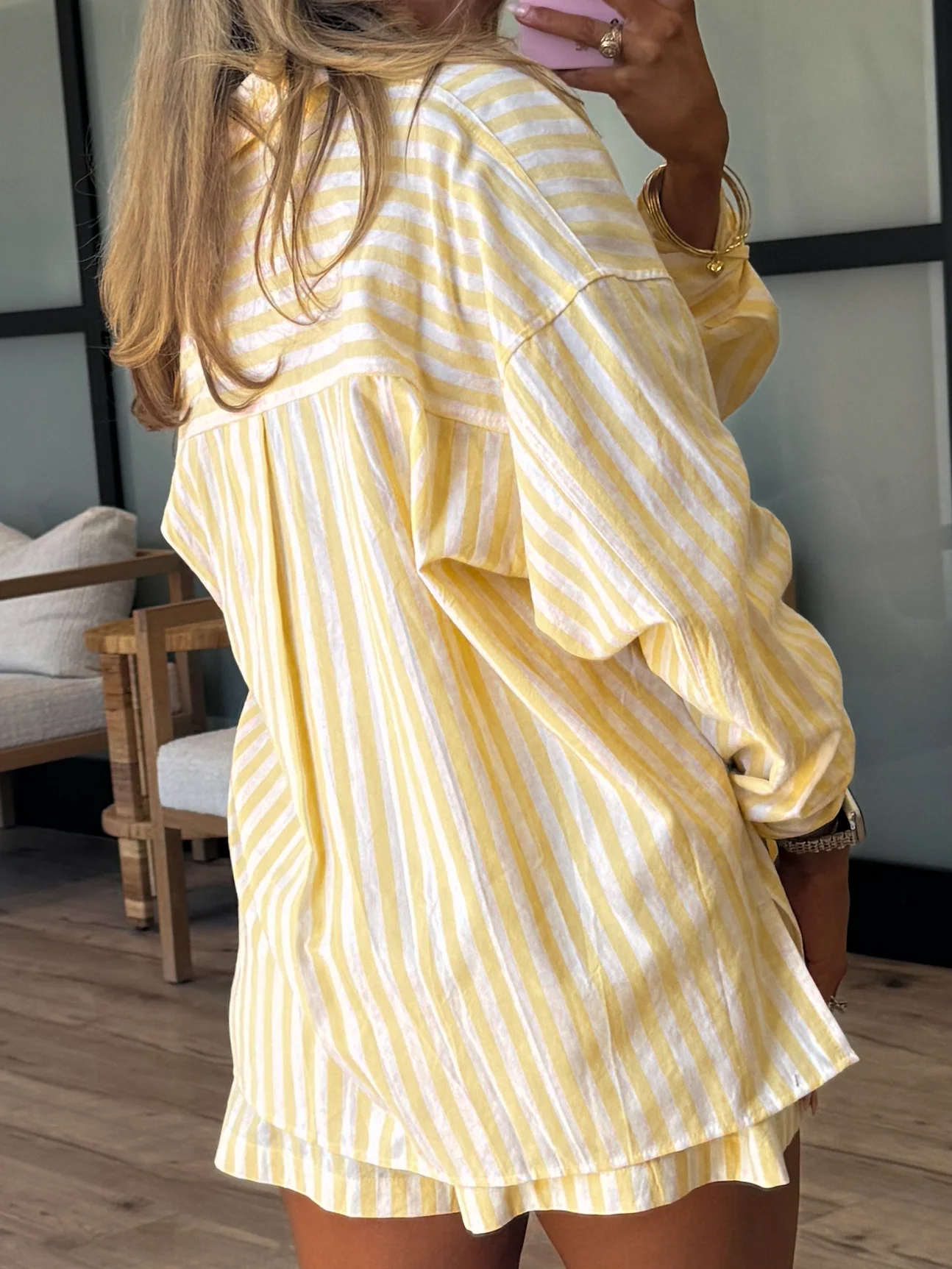 Rian Stripe Button-Down | Lemon | RESTOCK - Image 8