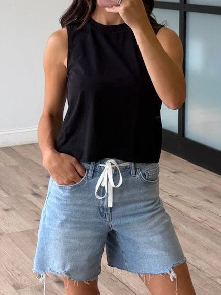 Sea Salt Muscle Tank | Black - Image 3