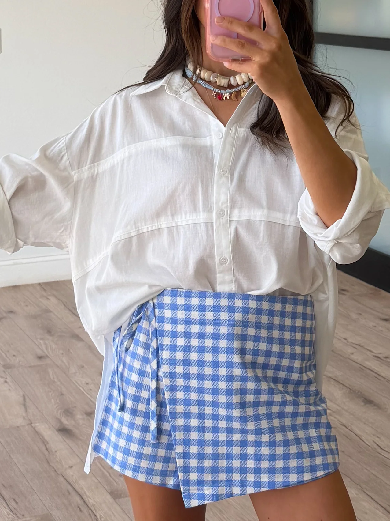Langley Poplin Button-Down Blouse | White - Image 3