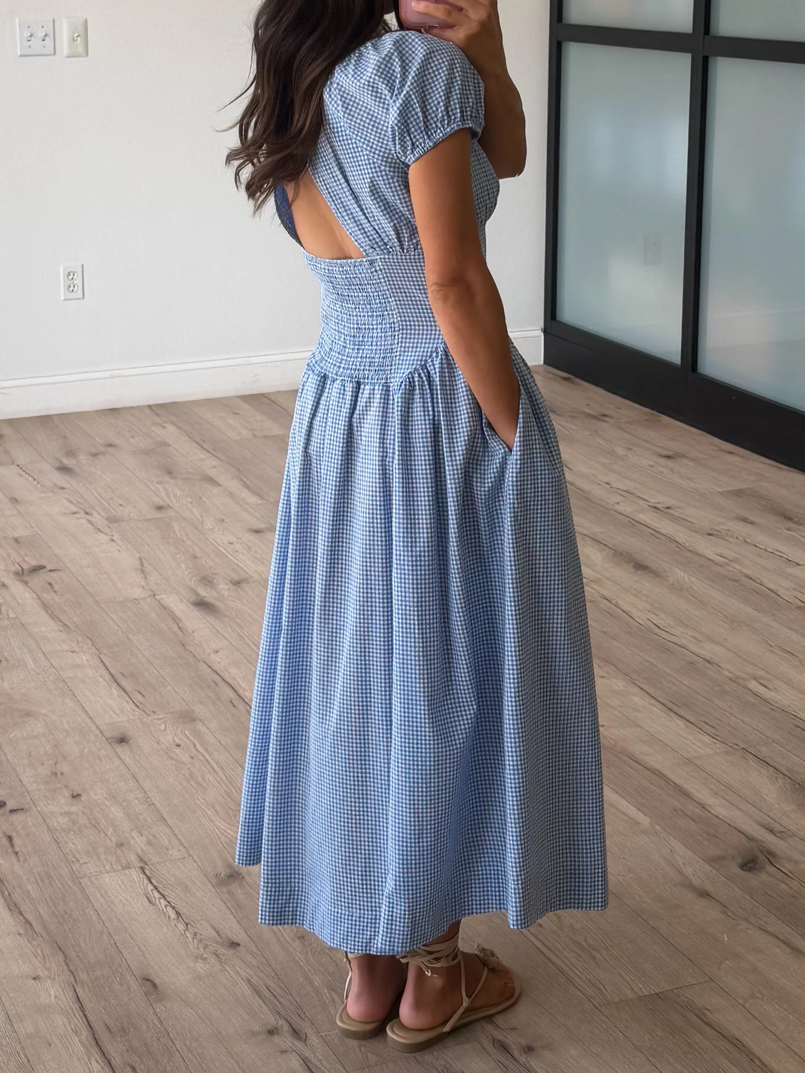 Southern Skies Gingham Dress | Blue - Image 4