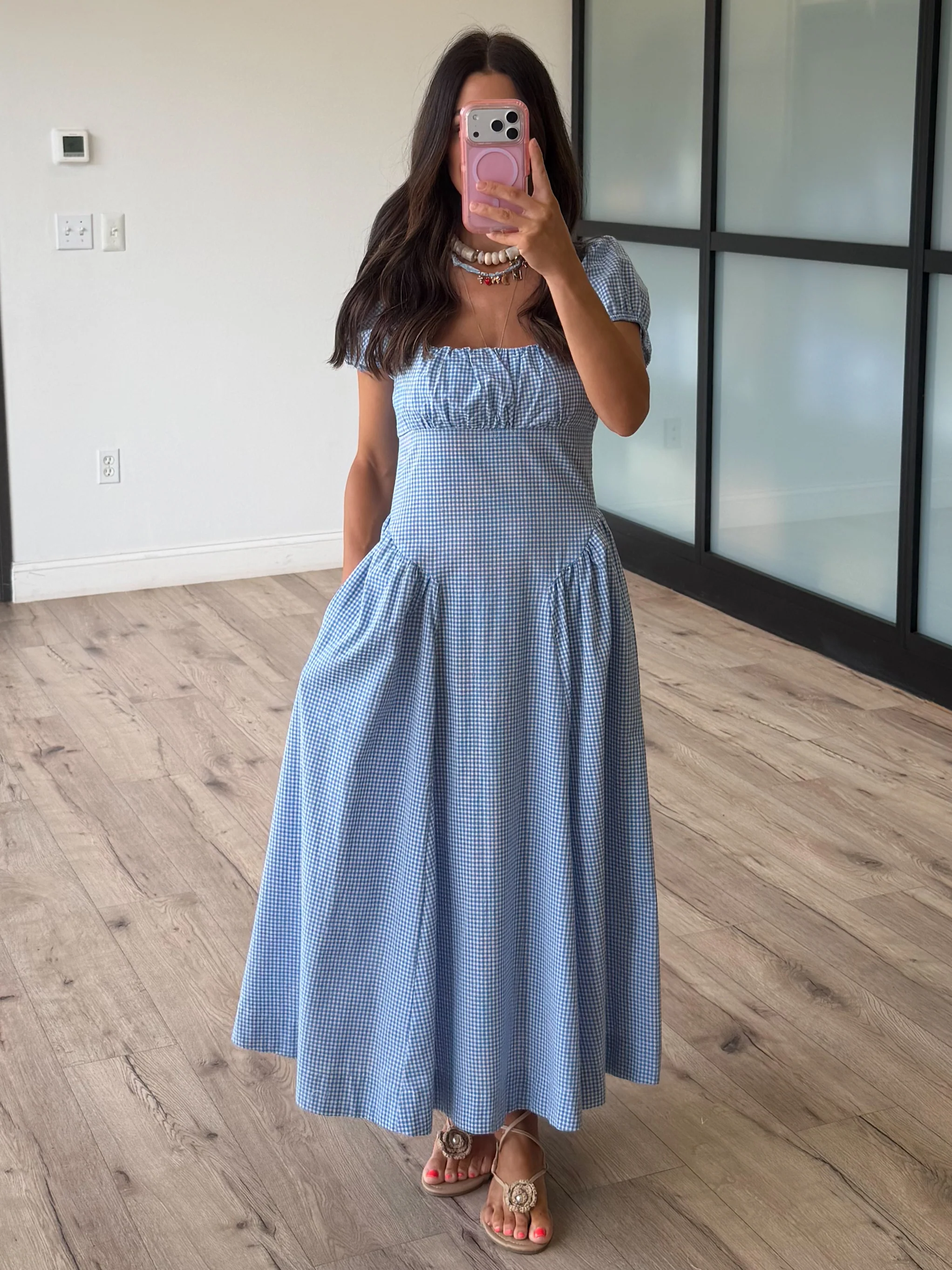 Southern Skies Gingham Dress | Blue - Image 5
