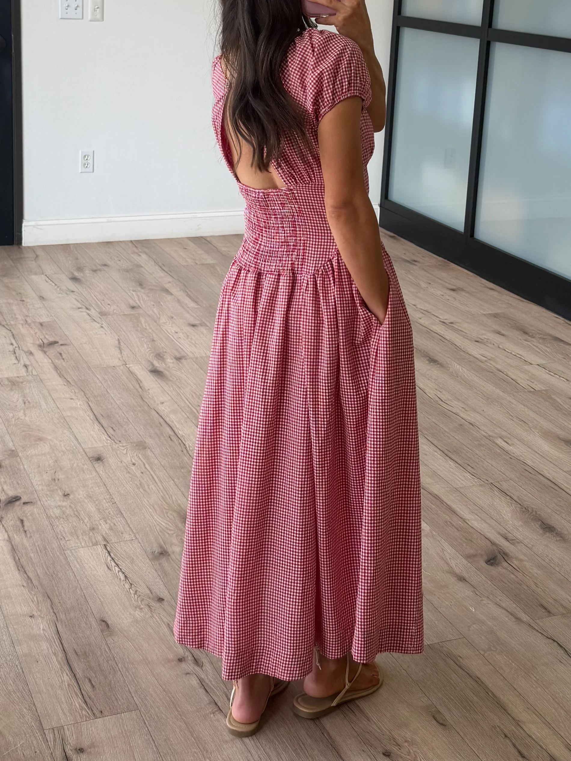 Southern Skies Gingham Dress | Cherry - Image 4