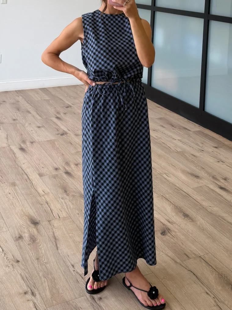 Stormfront Plaid Tank + Skirt Set - Image 2
