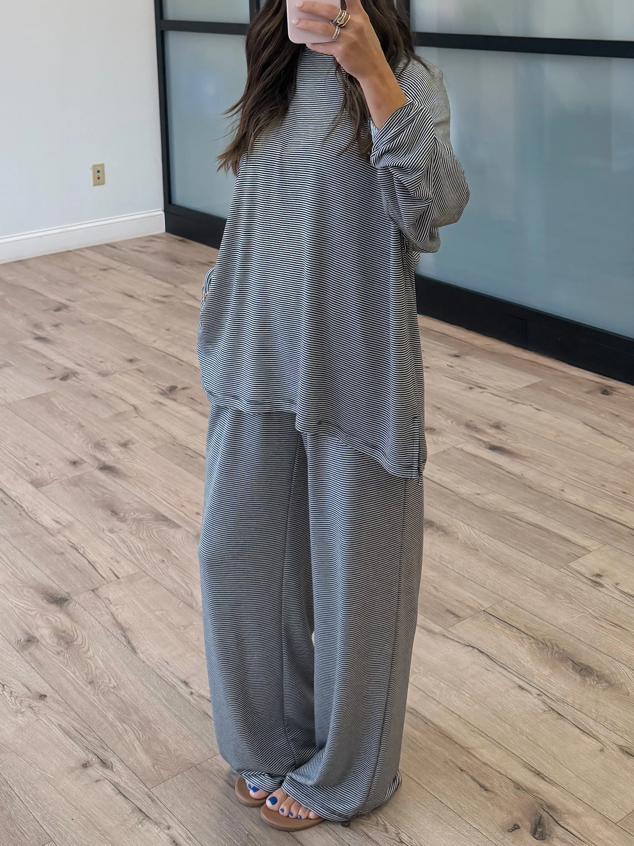 Sunday Soft Stripe Set | Black | +Plus Available - Image 2