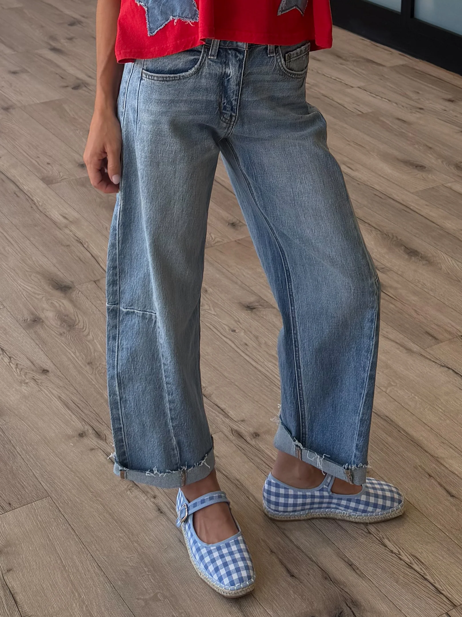 Sud Raw Hem Barrel Jeans