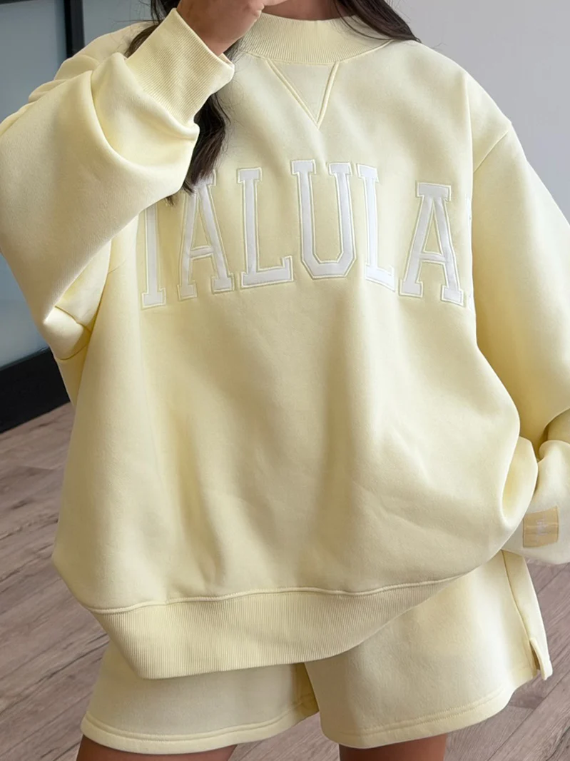 "TALULAH" Mock Neck Sweatshirt | Lemon | +Plus Available