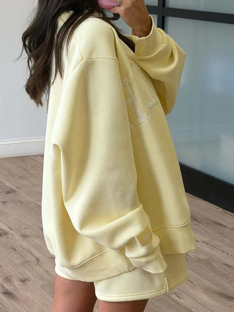 "TALULAH" Mock Neck Sweatshirt | Lemon | +Plus Available - Image 10