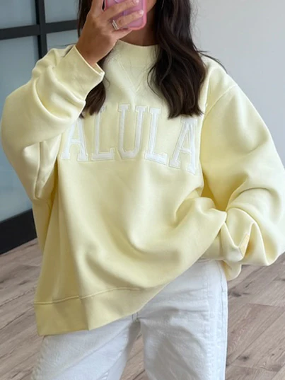 "TALULAH" Mock Neck Sweatshirt | Lemon | +Plus Available - Image 11