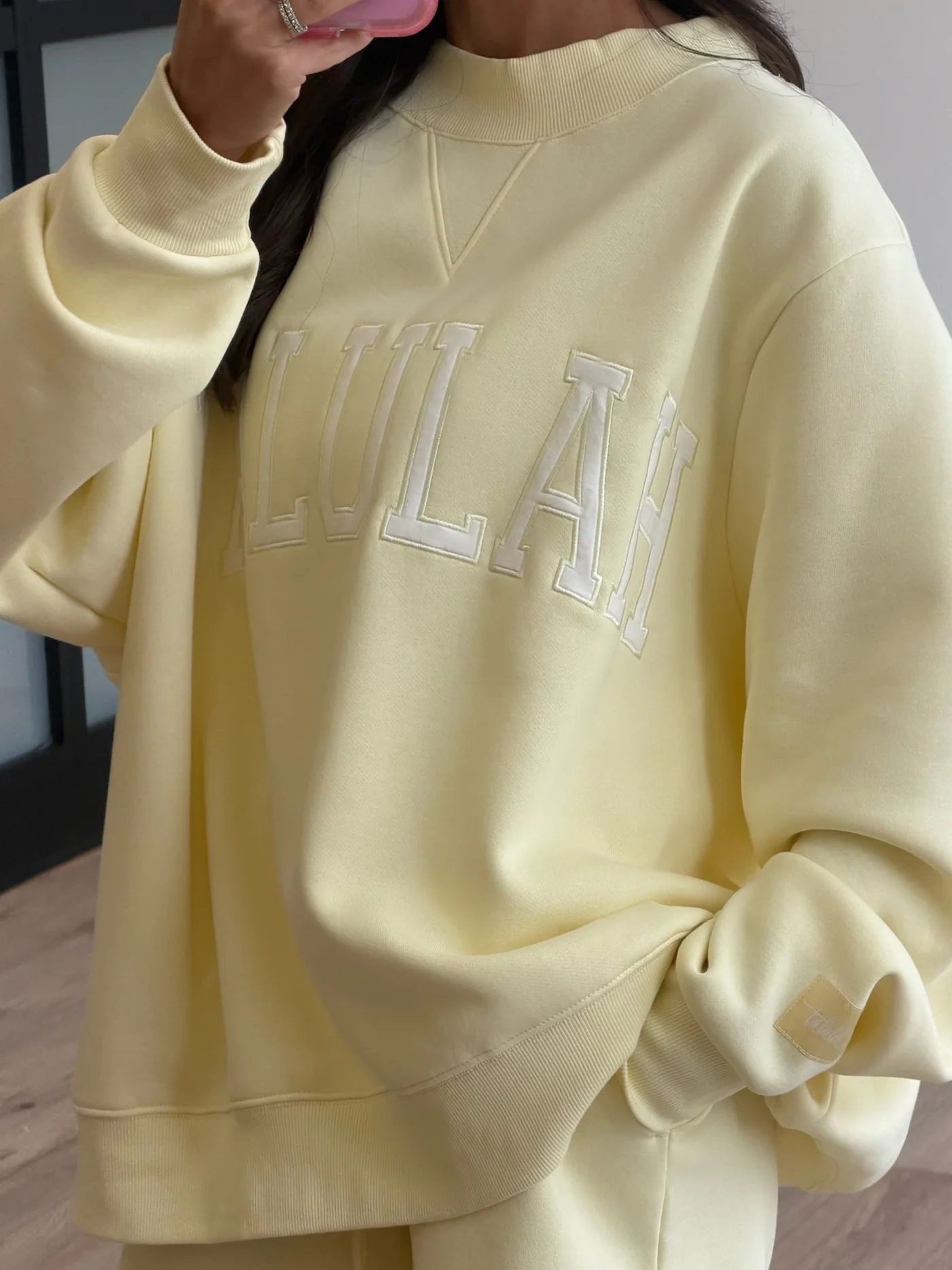 "TALULAH" Mock Neck Sweatshirt | Lemon | +Plus Available - Image 4