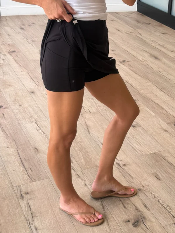 Varsity Stride Butter Soft Skort | Black | RESTOCK - Image 3