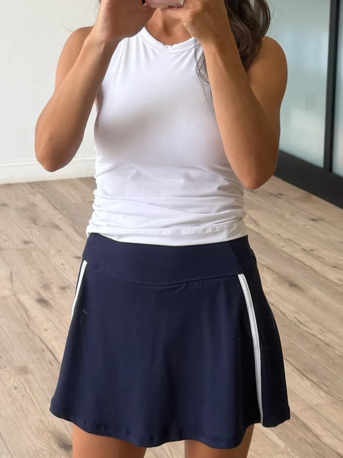 Varsity Stride Butter Soft Skort | Navy