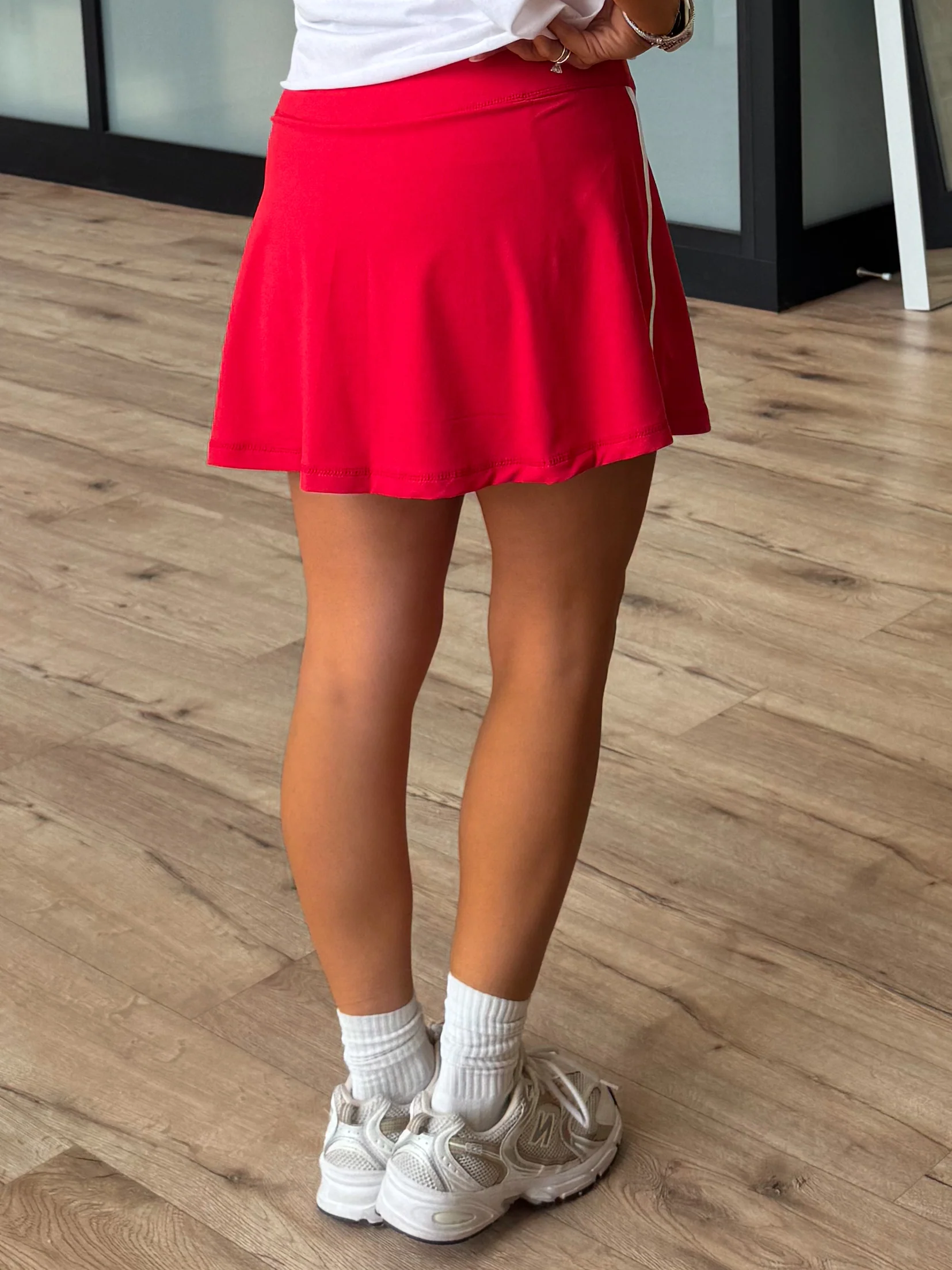 Varsity Stride Butter Soft Skort | Red | RESTOCK - Image 7