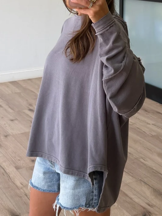 Wave Catcher Oversized Top | Charcoal - Image 2
