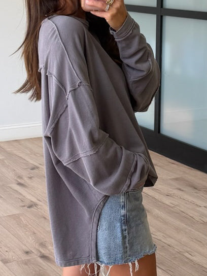 Wave Catcher Oversized Top | Charcoal - Image 3