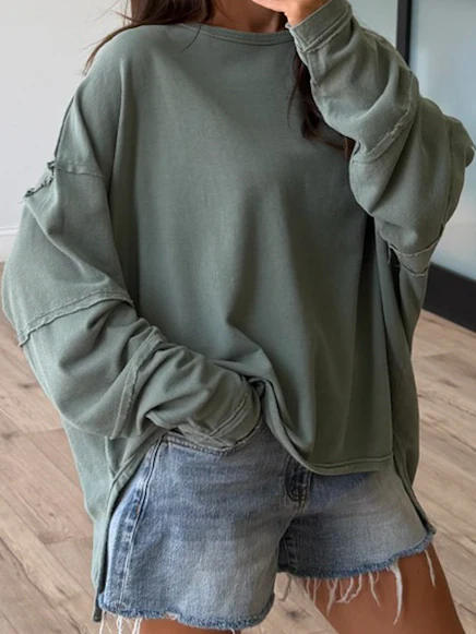 Wave Catcher Oversized Top | Evergreen - Image 4