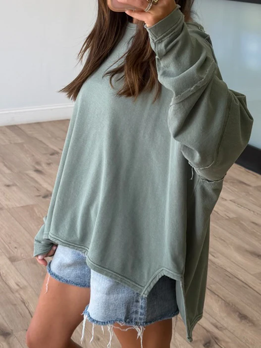 Wave Catcher Oversized Top | Evergreen - Image 5