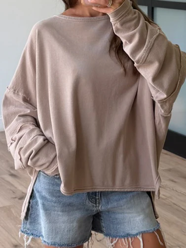 Wave Catcher Oversized Top | Mocha