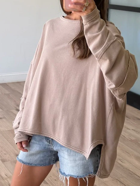 Wave Catcher Oversized Top | Mocha - Image 3