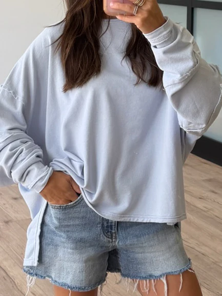Wave Catcher Oversized Top | Powder Blue