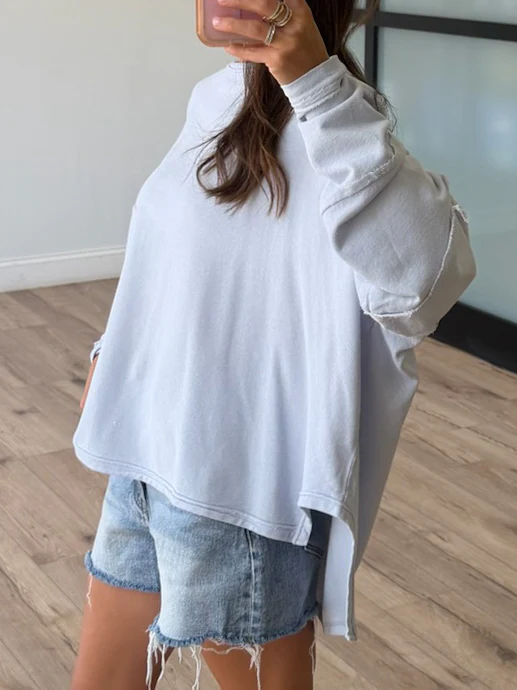 Wave Catcher Oversized Top | Powder Blue - Image 4