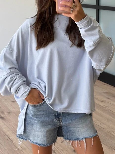 Wave Catcher Oversized Top | Powder Blue - Image 5