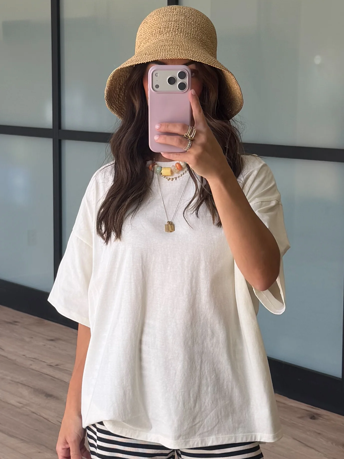 Westport Oversized Tee | Cream - Image 12